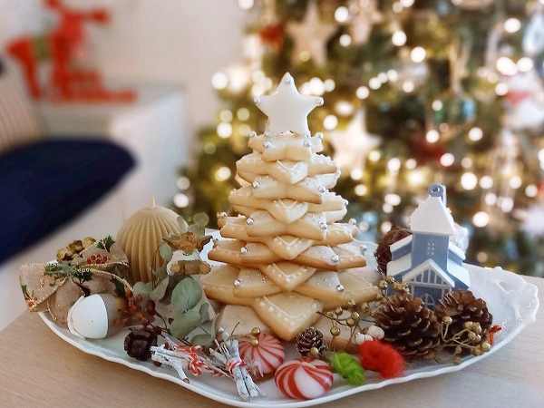 クリスマスのクッキーツリー