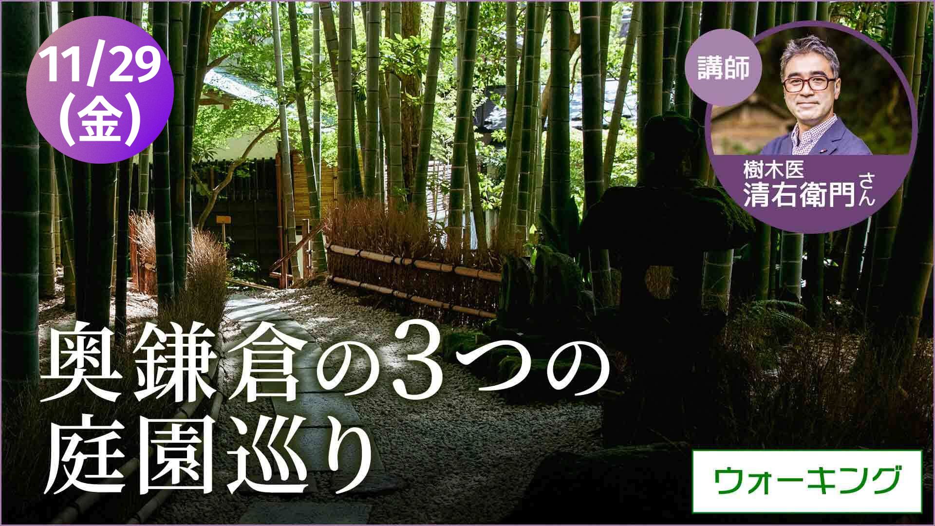 【11月29日開催】草花散歩・鎌倉の庭園