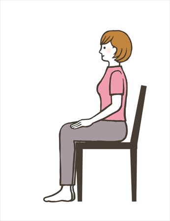 骨盤底筋トレーニング：椅子に座って