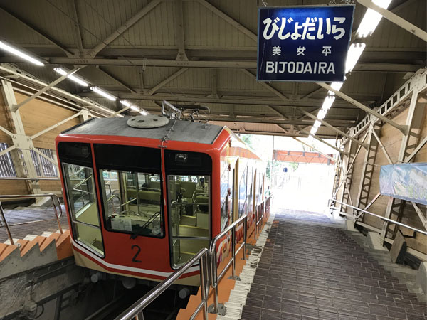 立山駅から立山ケーブルカーに乗り