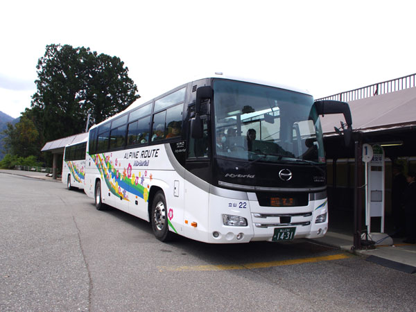 立山高原バスは５０分間の乗車