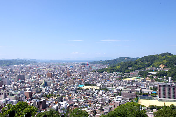 松山城天守閣からの景色