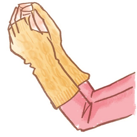習慣5：手指のしびれには、指先のあいている手首を覆う手袋を