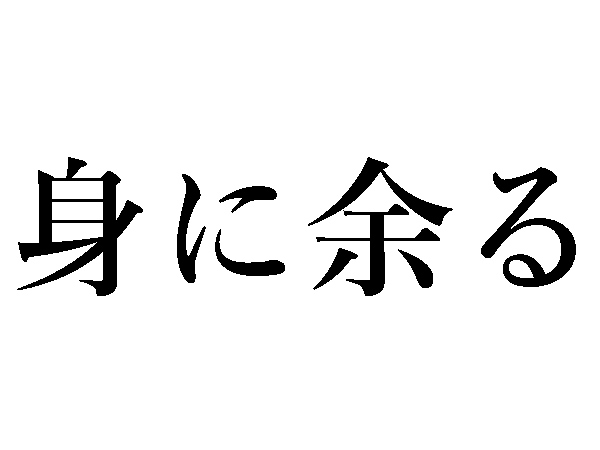 身に余る