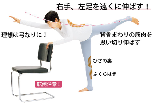 【反り腰】背骨を支える力をつける「片脚バランス立ち」