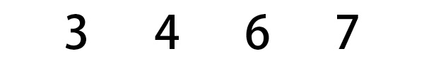 Q2.次の4つの数字を使い合計が10になる数式は？