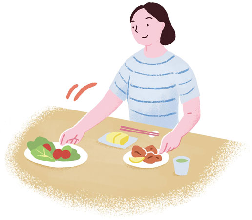 食べすぎ防止1：食事の間に「中休み」を挟む習慣をつける