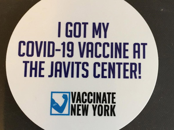 ジャビッツセンターでのワクチン接種