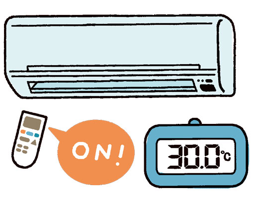 2-02_室内熱中症の予防方法1：温度計を見てエアコンをつける