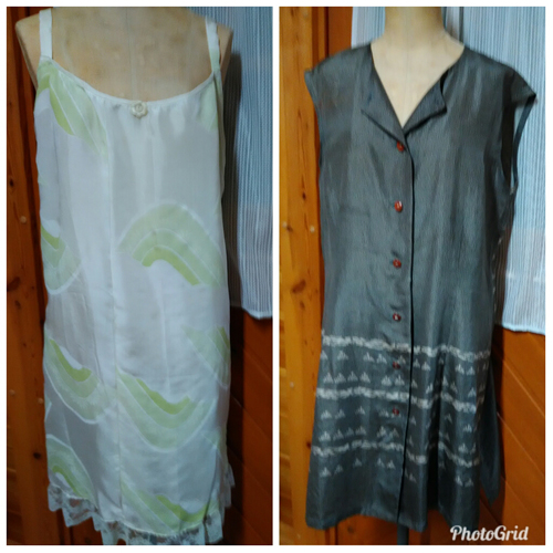 スリップ（左）とベスト（右）。