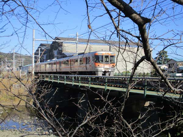 川と線路と鳥のいるお気に入りの場所